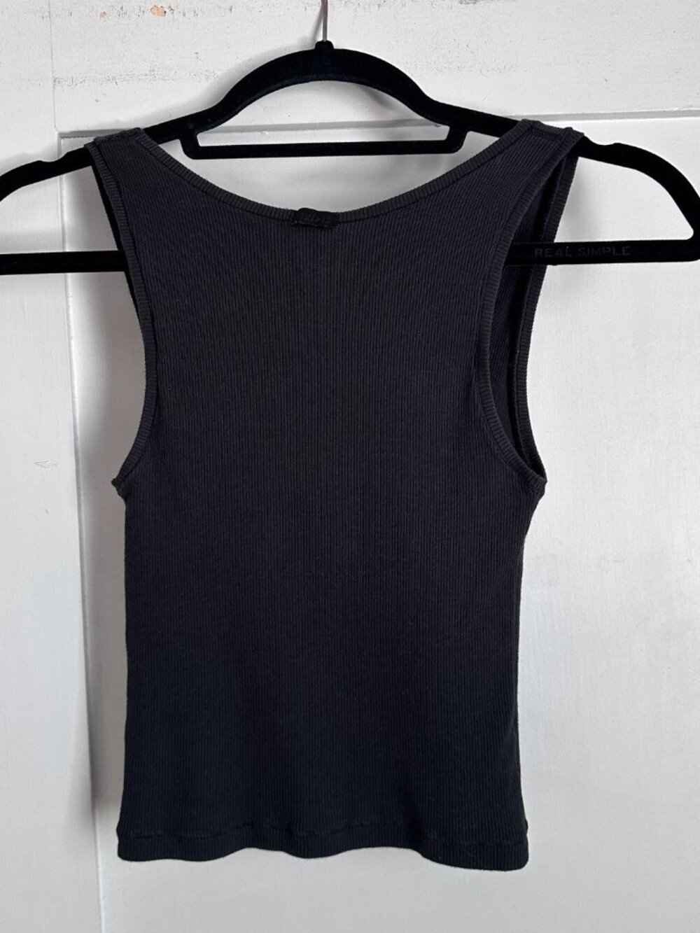 SKIMS Cotton Rib Tank Top Black Medium M Stretch Cotton - Picture 6 of 11